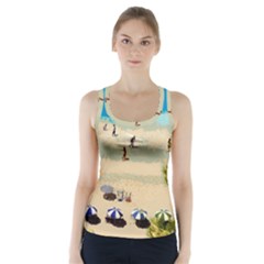 Beach Racer Back Sports Top by Valentinaart