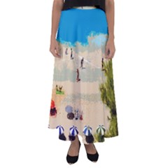 Beach Flared Maxi Skirt