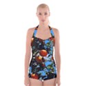 Orange tree Boyleg Halter Swimsuit  View1