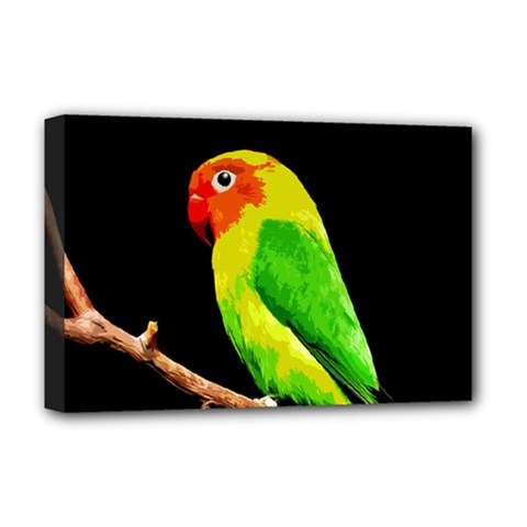 Parrot  Deluxe Canvas 18  X 12   by Valentinaart