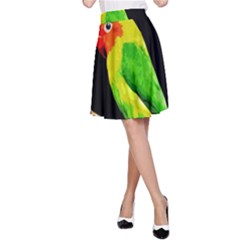 Parrot  A-line Skirt by Valentinaart