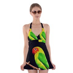 Parrot  Halter Swimsuit Dress by Valentinaart