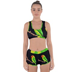 Parrot  Racerback Boyleg Bikini Set