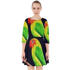 Parrot  Smock Dress