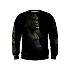 Gorilla  Kids  Sweatshirt by Valentinaart