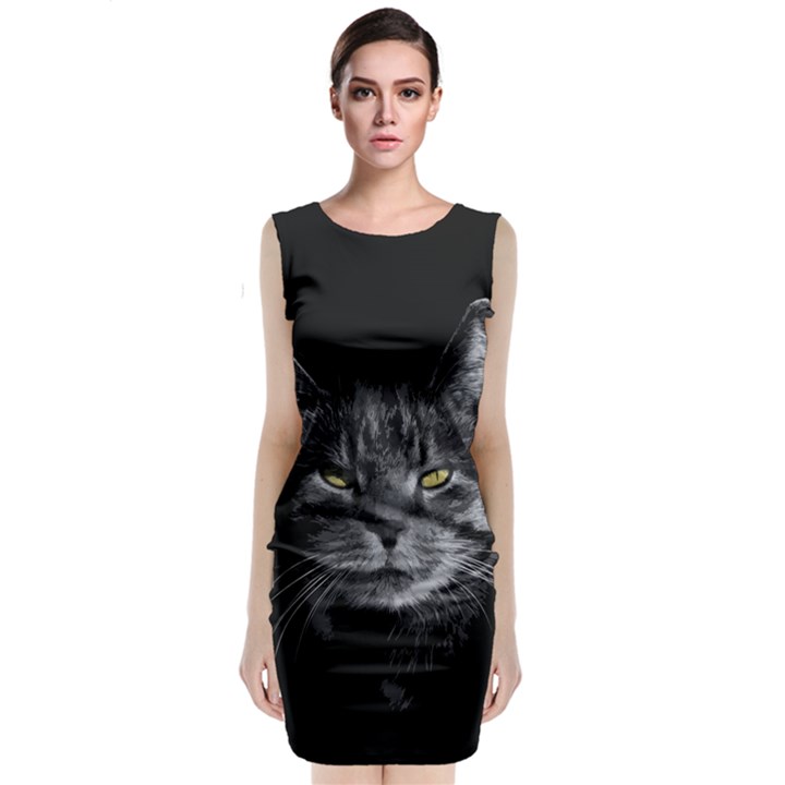 Domestic cat Sleeveless Velvet Midi Dress