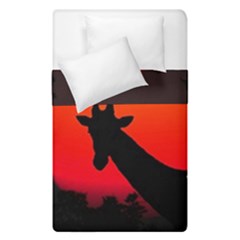 Giraffe  Duvet Cover Double Side (single Size) by Valentinaart