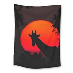 Giraffe  Medium Tapestry by Valentinaart