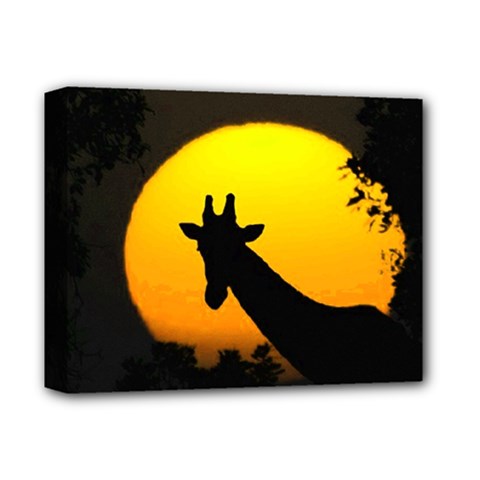 Giraffe  Deluxe Canvas 14  X 11  by Valentinaart