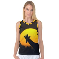 Giraffe  Women s Basketball Tank Top by Valentinaart