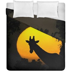 Giraffe  Duvet Cover Double Side (california King Size) by Valentinaart