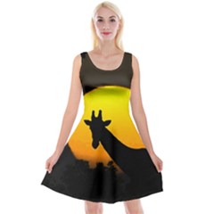 Giraffe  Reversible Velvet Sleeveless Dress by Valentinaart