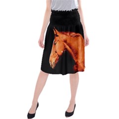 Horse Midi Beach Skirt by Valentinaart