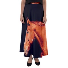 Horse Flared Maxi Skirt by Valentinaart