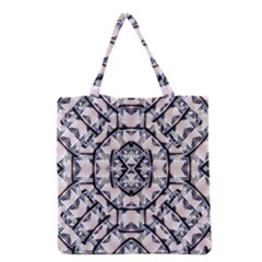 Futuristic Geo Print Grocery Tote Bag by dflcprints