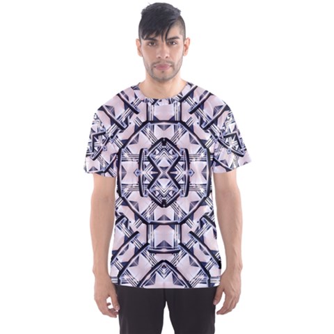 Futuristic Geometric Pattern  Men s Sports Mesh Tee by dflcprintsclothing