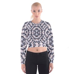 Futuristic Geometric Pattern  Cropped Sweatshirt