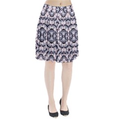 Futuristic Geometric Pattern  Pleated Skirt