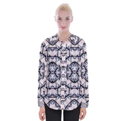 Futuristic Geometric Pattern  Womens Long Sleeve Shirt