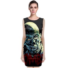 Zombie Sleeveless Velvet Midi Dress by Valentinaart