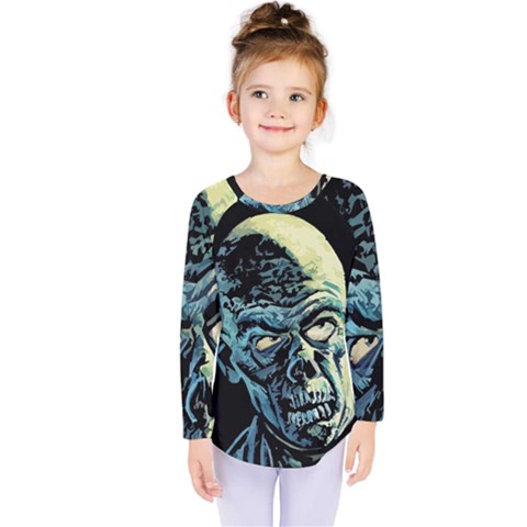 Zombie Kids  Long Sleeve Tee by Valentinaart