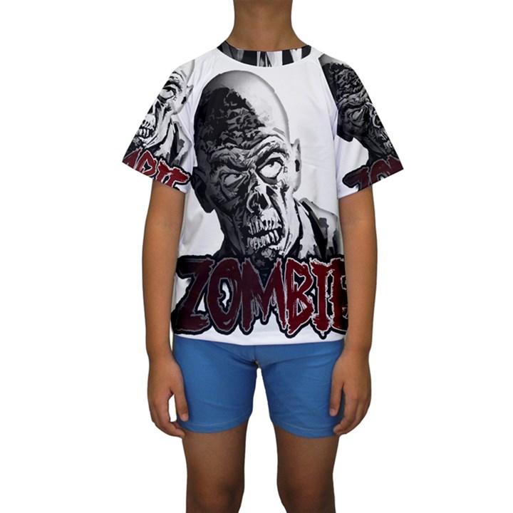 Zombie Kids  Short Sleeve Swimwear