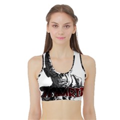 Zombie Sports Bra With Border by Valentinaart