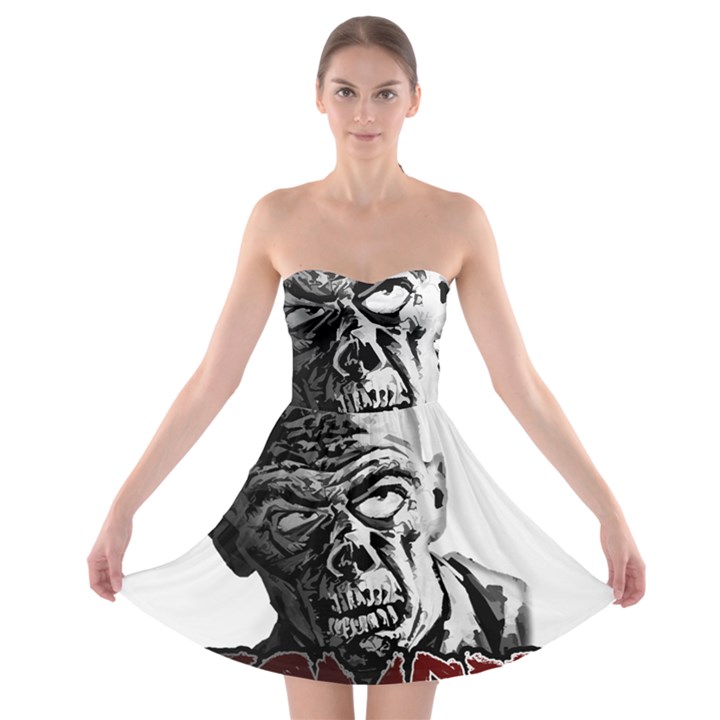 Zombie Strapless Bra Top Dress