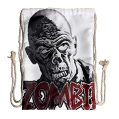 Zombie Drawstring Bag (large) by Valentinaart