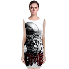 Zombie Sleeveless Velvet Midi Dress by Valentinaart