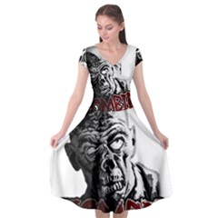 Zombie Cap Sleeve Wrap Front Dress