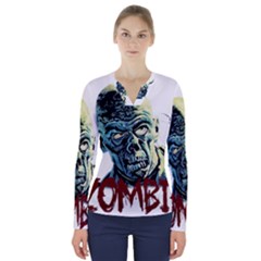 Zombie V-neck Long Sleeve Top