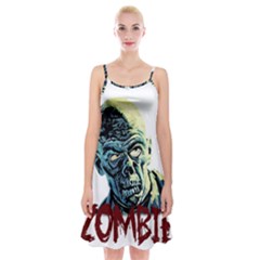 Zombie Spaghetti Strap Velvet Dress by Valentinaart