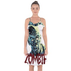 Zombie Ruffle Detail Chiffon Dress