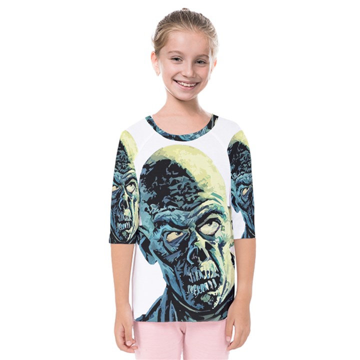 Zombie Kids  Quarter Sleeve Raglan Tee