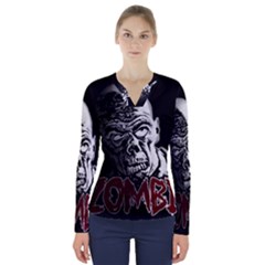 Zombie V-neck Long Sleeve Top