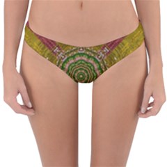 Mandala In Metal And Pearls Reversible Hipster Bikini Bottoms