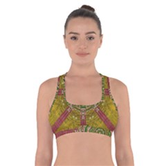 Mandala In Metal And Pearls Cross Back Sports Bra