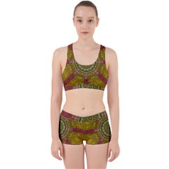 Mandala In Metal And Pearls Work It Out Sports Bra Set