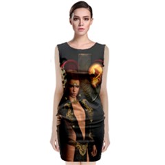 The Dark Side, Women With Skulls In The Night Classic Sleeveless Midi Dress by FantasyWorld7