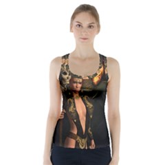 The Dark Side, Women With Skulls In The Night Racer Back Sports Top