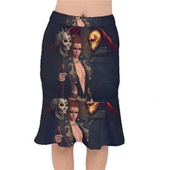 The Dark Side, Women With Skulls In The Night Mermaid Skirt