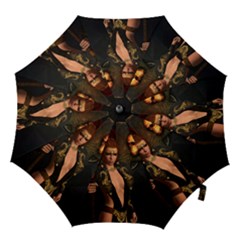 The Dark Side, Women With Skulls In The Night Hook Handle Umbrellas (large) by FantasyWorld7