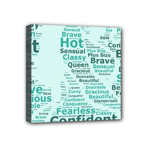 Belicious World Curvy Girl Wordle Mini Canvas 4  x 4 