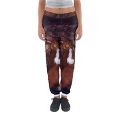 Steampunk Wonderful Wild Horse With Clocks And Gears Women s Jogger Sweatpants