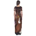 Steampunk Wonderful Wild Horse With Clocks And Gears Short Sleeve Maxi Dress View2