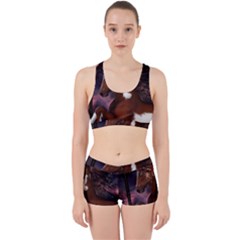 Steampunk Wonderful Wild Horse With Clocks And Gears Work It Out Sports Bra Set