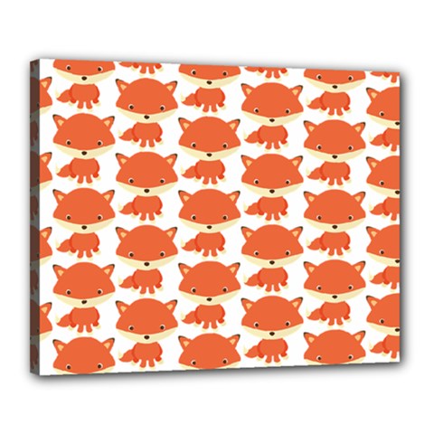 Cute Little Fox Pattern Canvas 20  X 16 