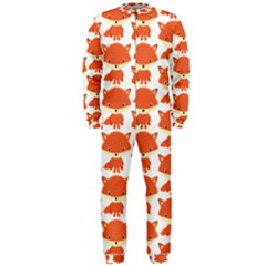 Cute Little Fox Pattern Onepiece Jumpsuit (men)  by paulaoliveiradesign