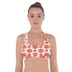 Cute Little Fox Pattern Cross Back Sports Bra